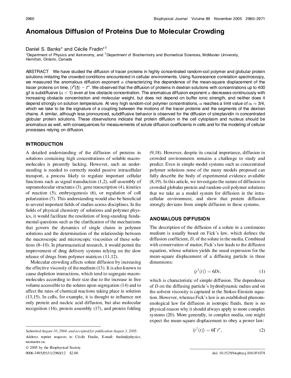 Anomalous Diffusion of Proteins Due to Molecular Crowding