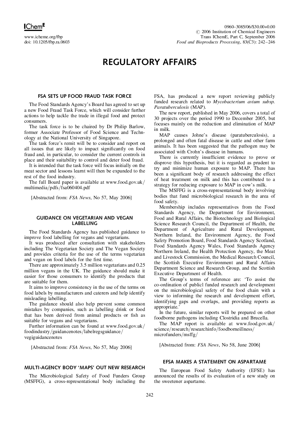 Regulatory Affairs