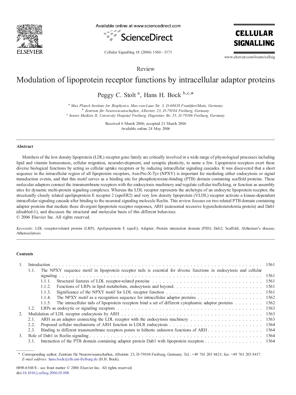 Modulation of lipoprotein receptor functions by intracellular adaptor proteins