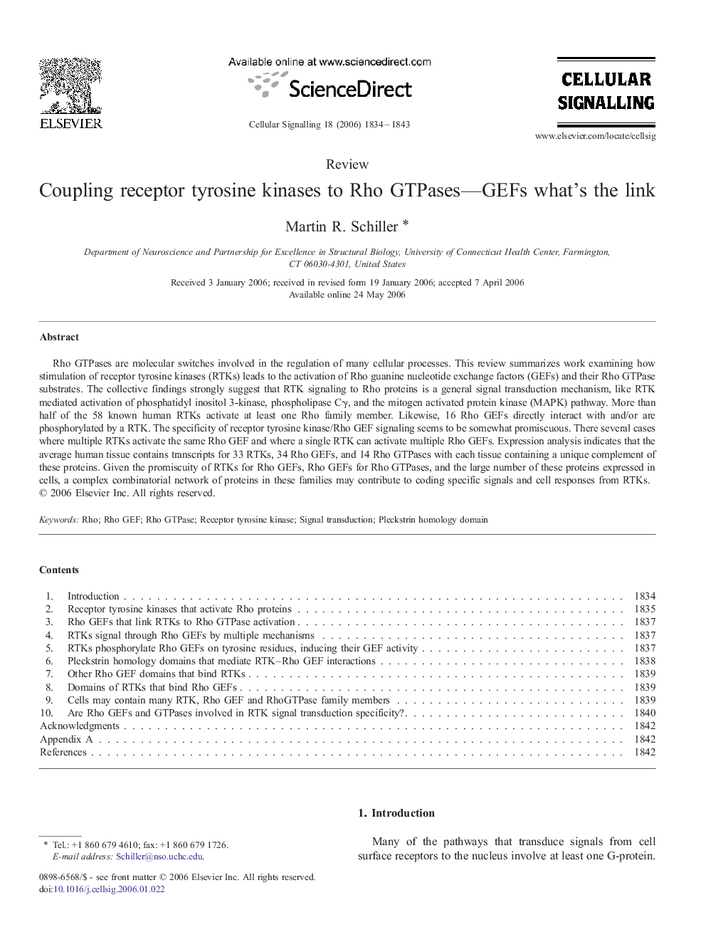 Coupling receptor tyrosine kinases to Rho GTPases—GEFs what's the link