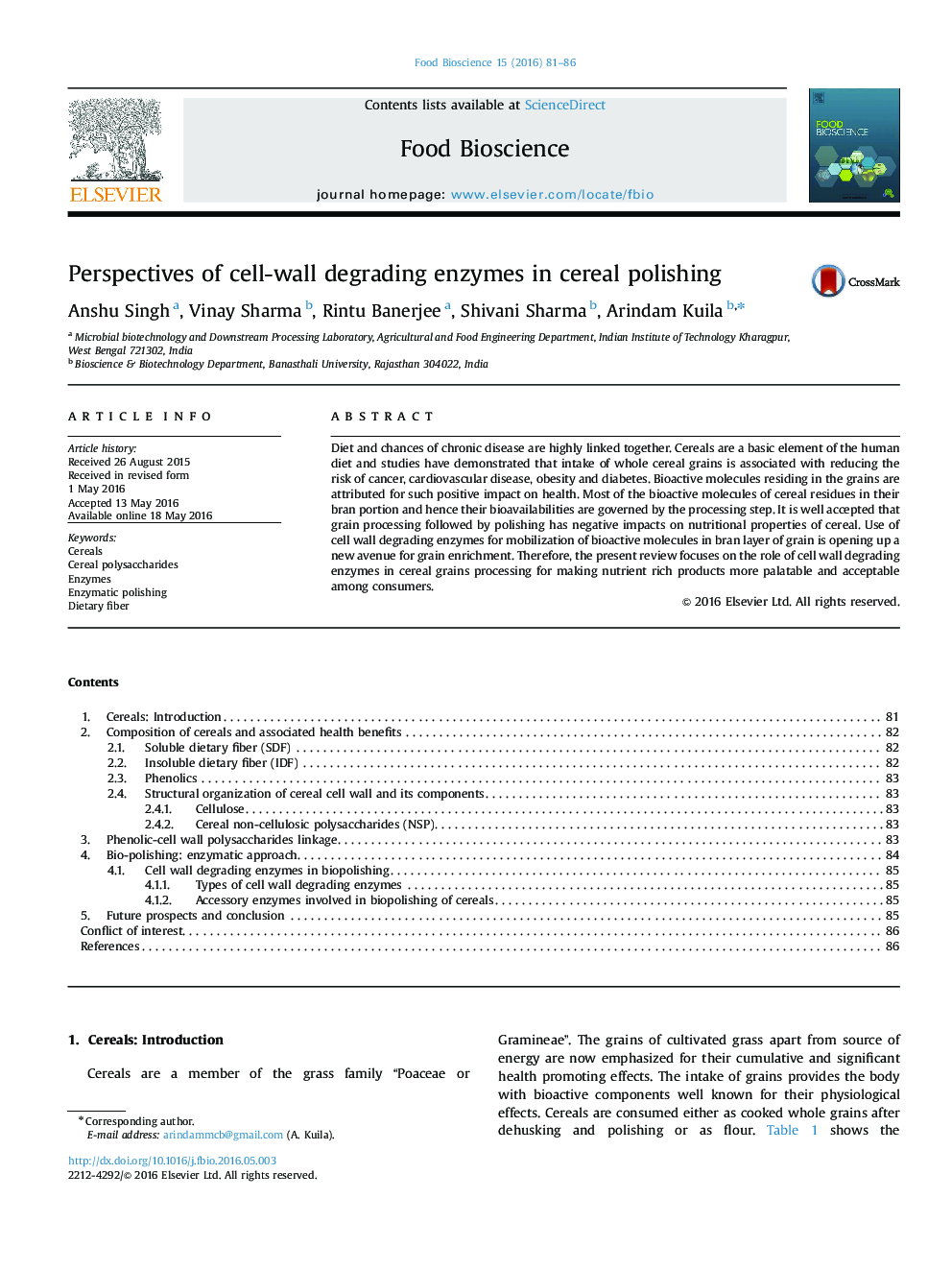 Perspectives of cell-wall degrading enzymes in cereal polishing