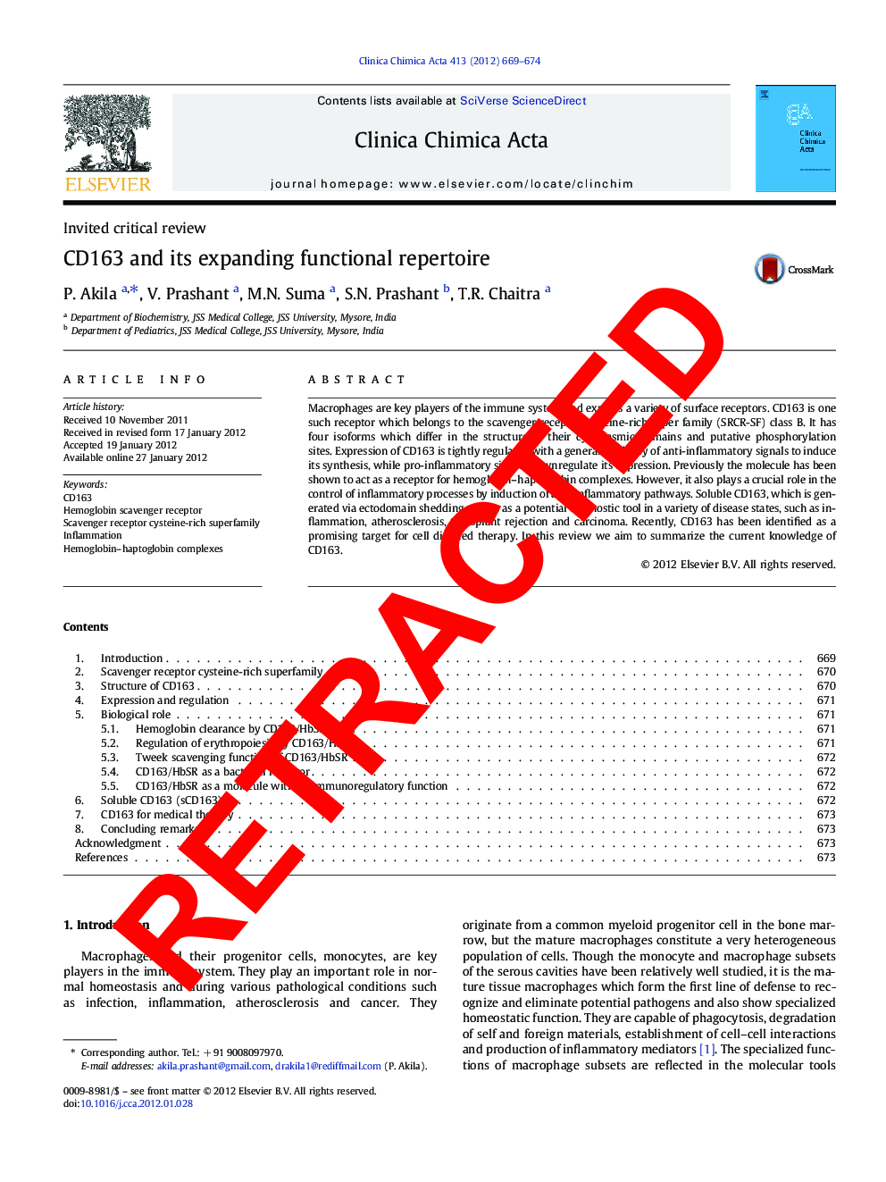 RETRACTED: CD163 and its expanding functional repertoire