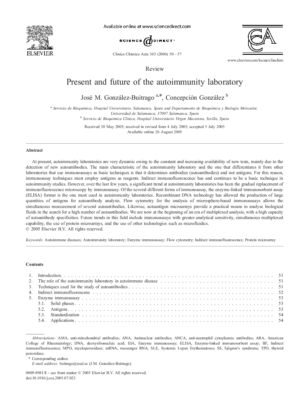 Present and future of the autoimmunity laboratory