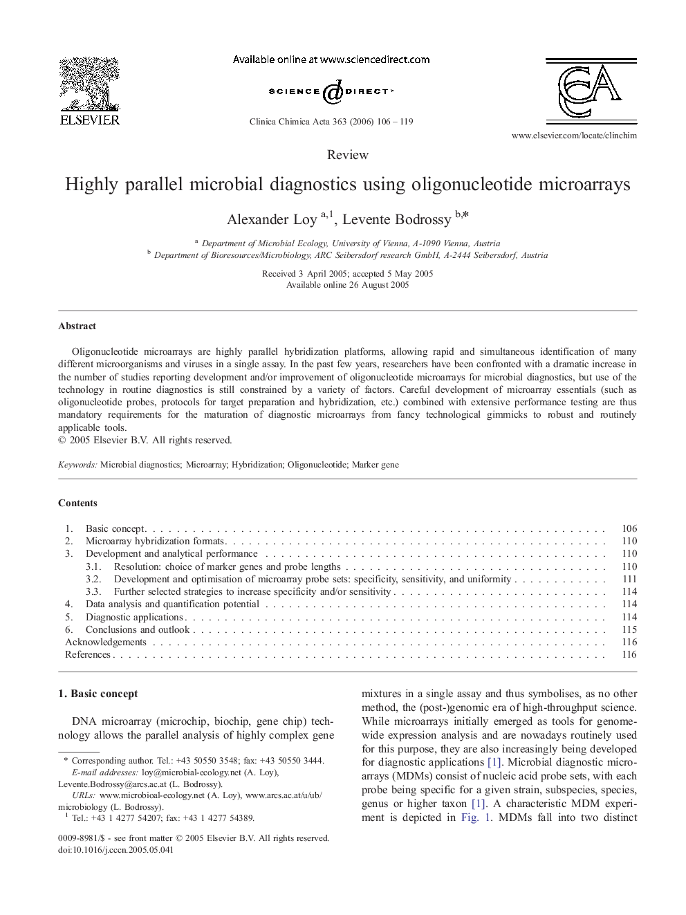 Highly parallel microbial diagnostics using oligonucleotide microarrays