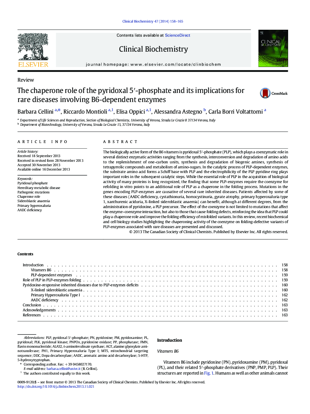 The chaperone role of the pyridoxal 5′-phosphate and its implications for rare diseases involving B6-dependent enzymes