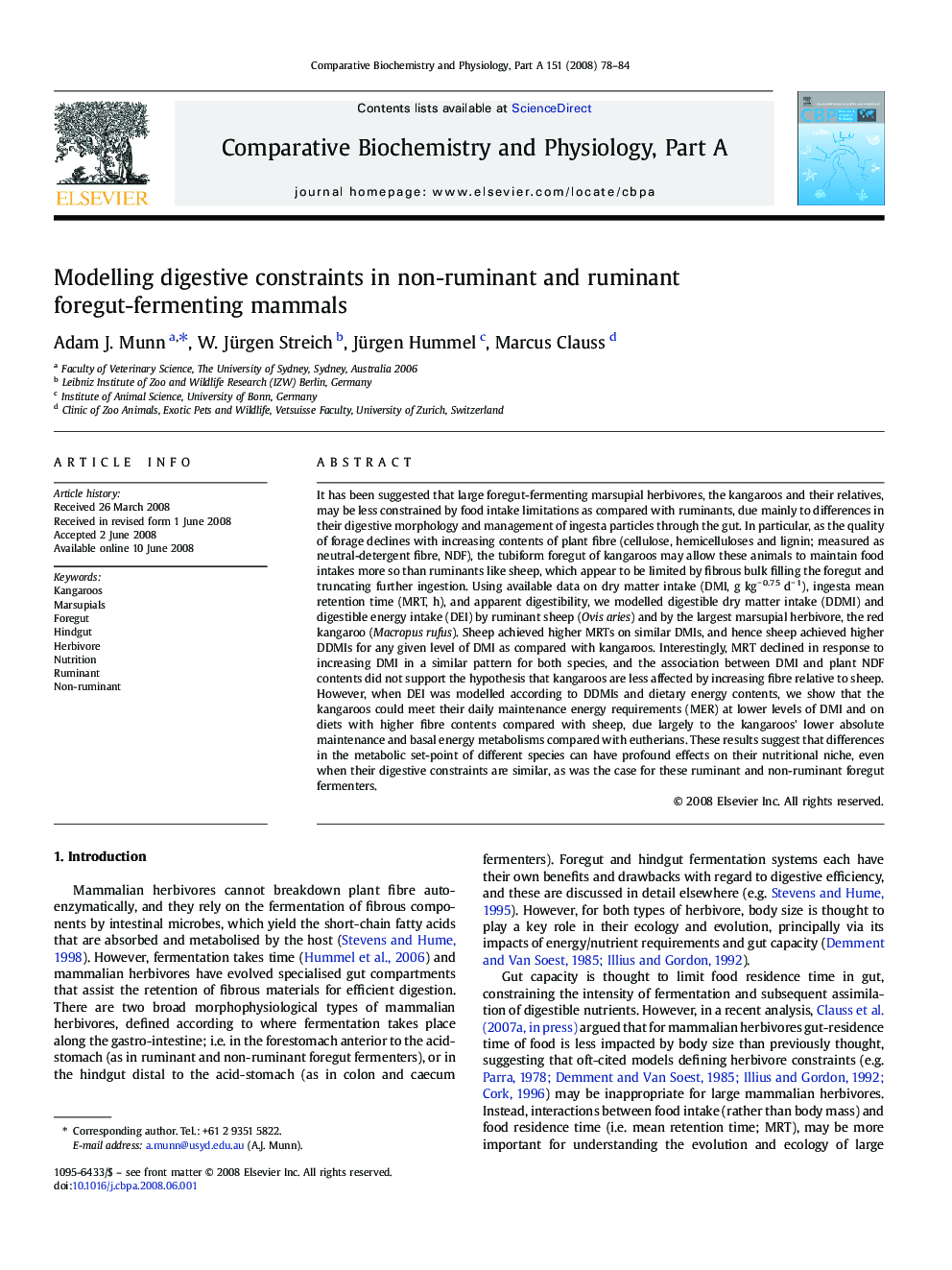 Modelling digestive constraints in non-ruminant and ruminant foregut-fermenting mammals