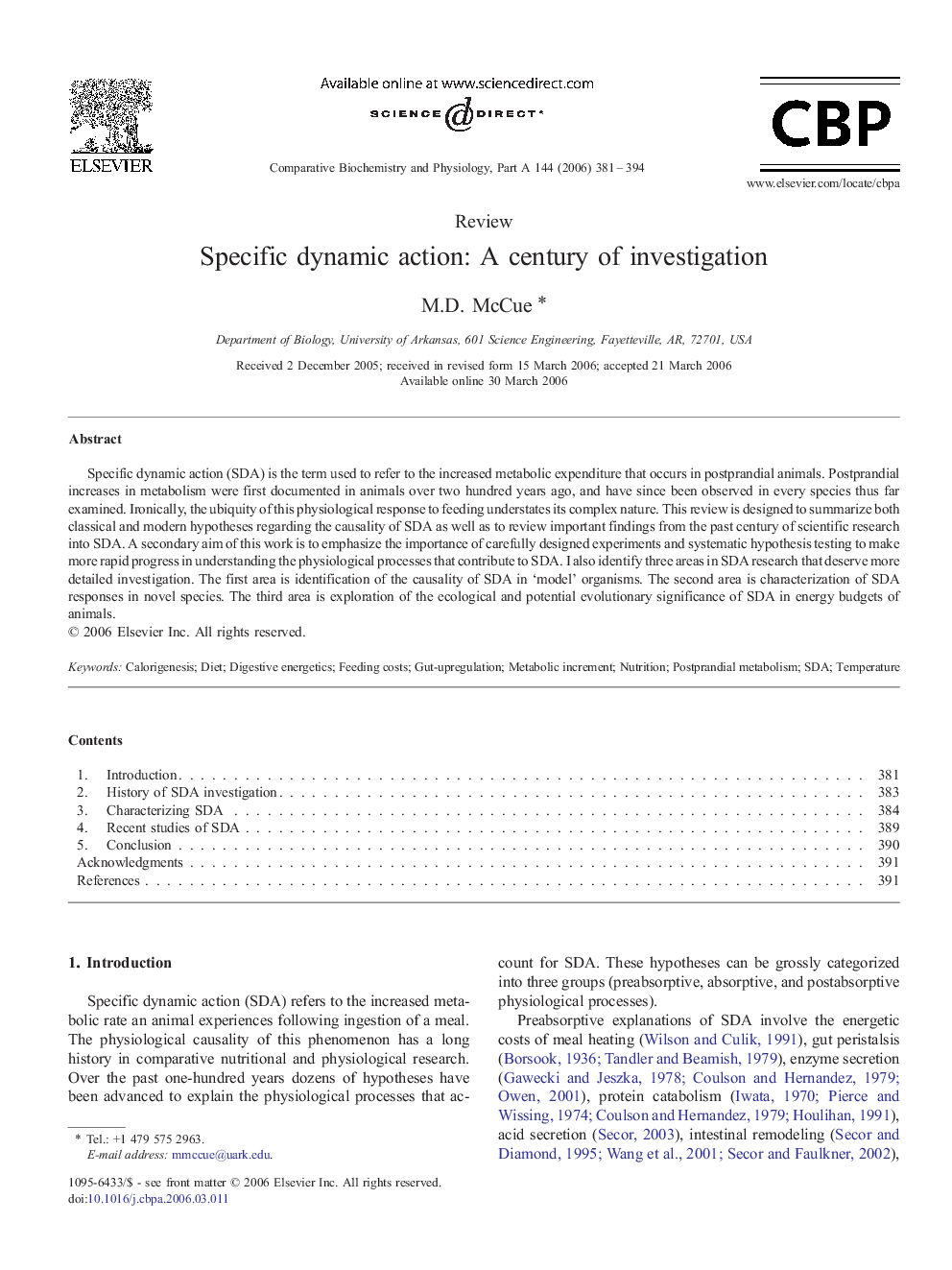 Specific dynamic action: A century of investigation