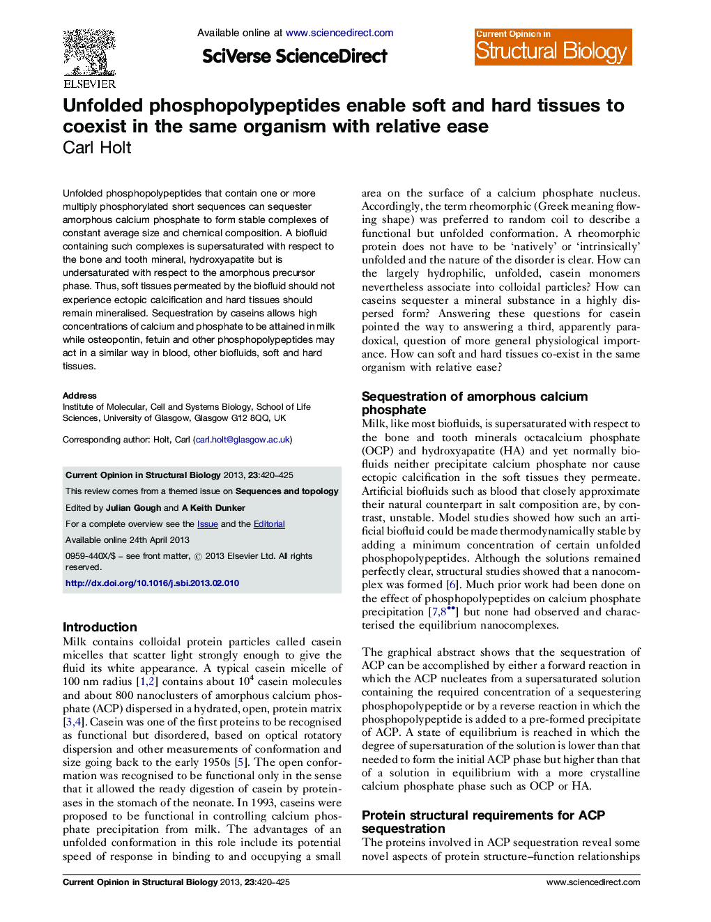 Unfolded phosphopolypeptides enable soft and hard tissues to coexist in the same organism with relative ease