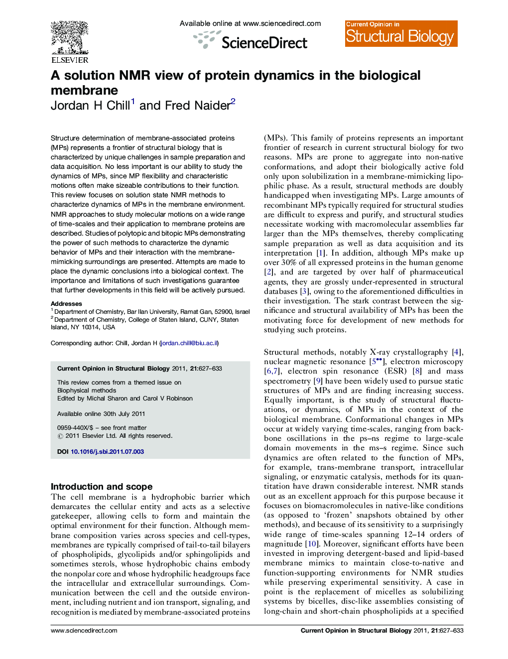 A solution NMR view of protein dynamics in the biological membrane