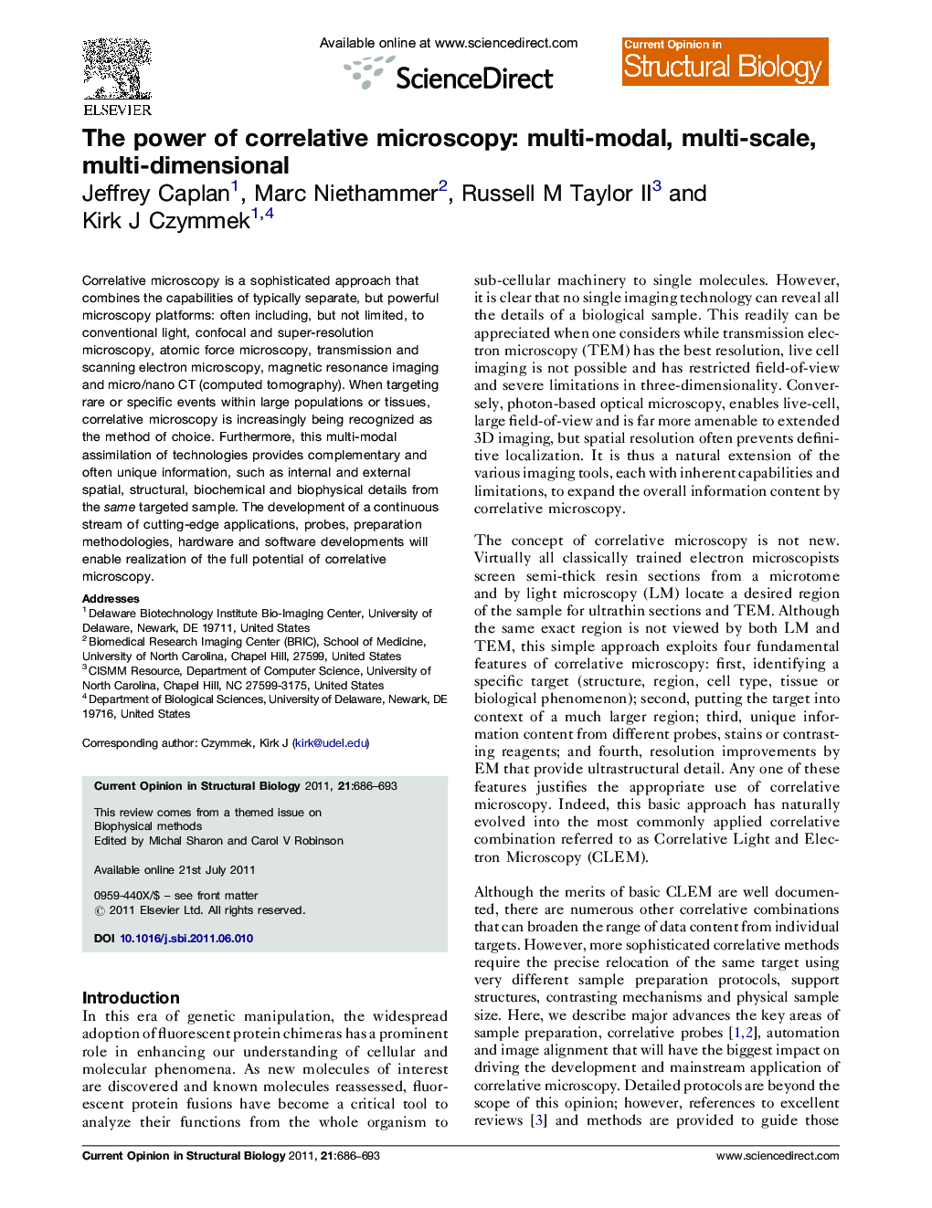 The power of correlative microscopy: multi-modal, multi-scale, multi-dimensional