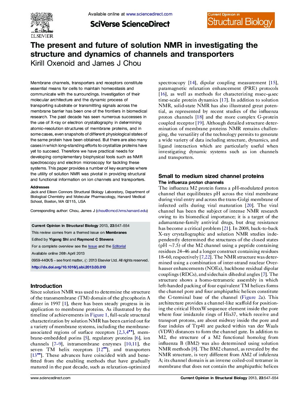 The present and future of solution NMR in investigating the structure and dynamics of channels and transporters