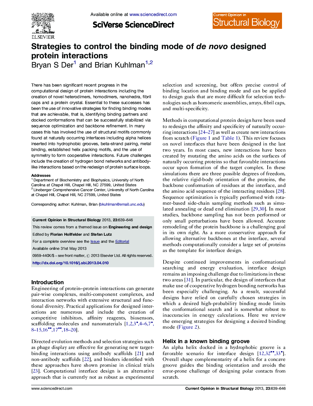 Strategies to control the binding mode of de novo designed protein interactions