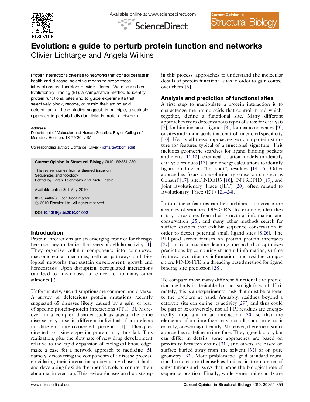 Evolution: a guide to perturb protein function and networks