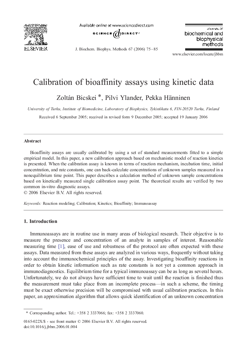 Calibration of bioaffinity assays using kinetic data