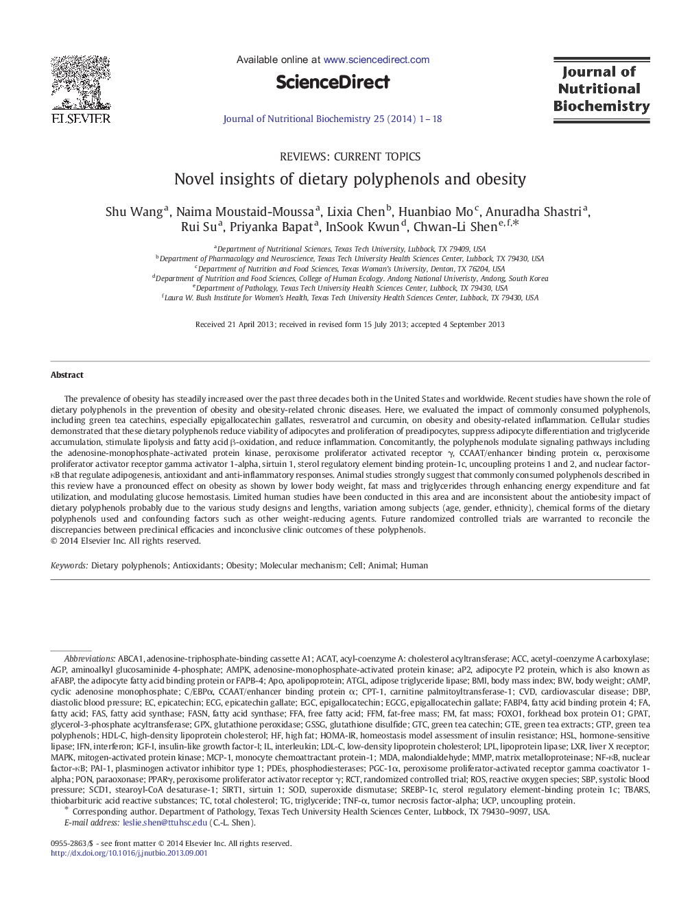 Novel insights of dietary polyphenols and obesity