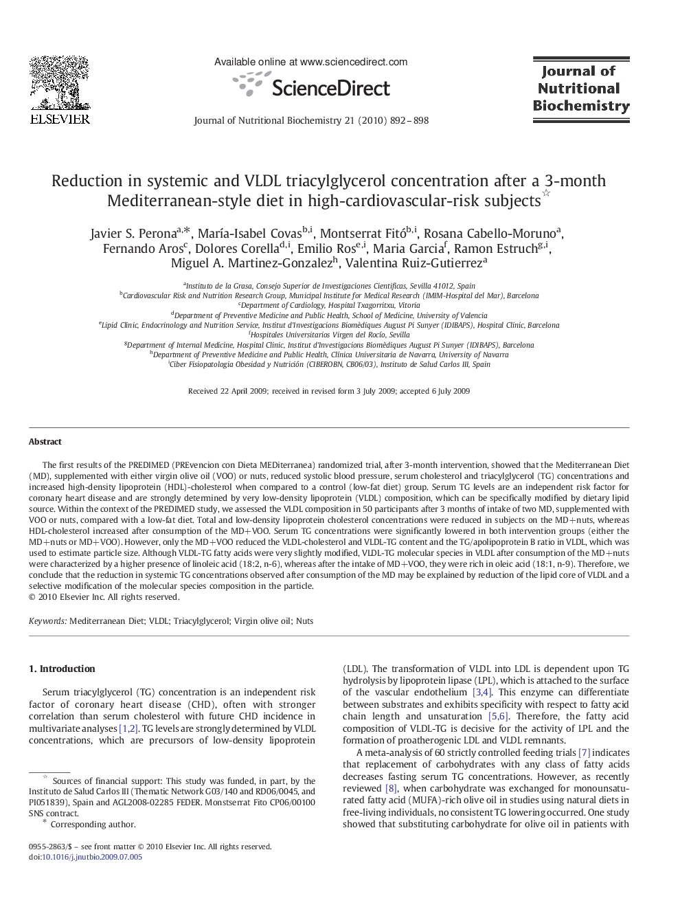 Reduction in systemic and VLDL triacylglycerol concentration after a 3-month Mediterranean-style diet in high-cardiovascular-risk subjects 