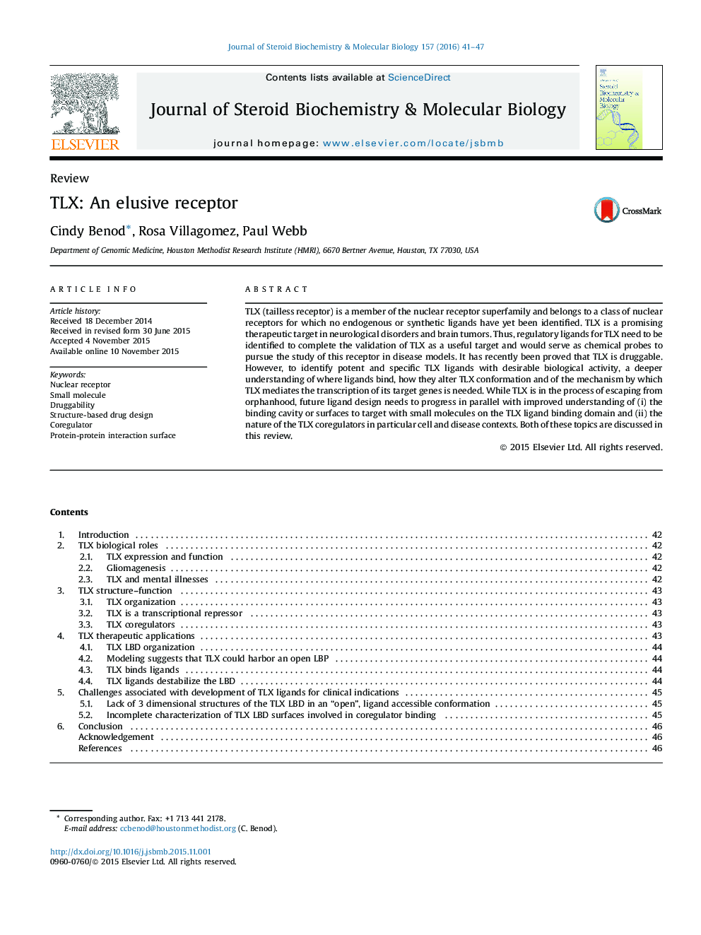 TLX: An elusive receptor