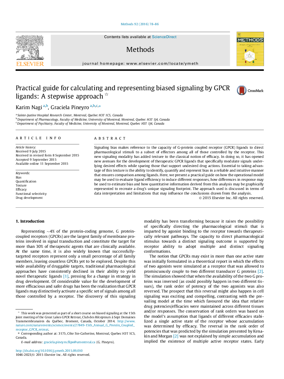 Practical guide for calculating and representing biased signaling by GPCR ligands: A stepwise approach