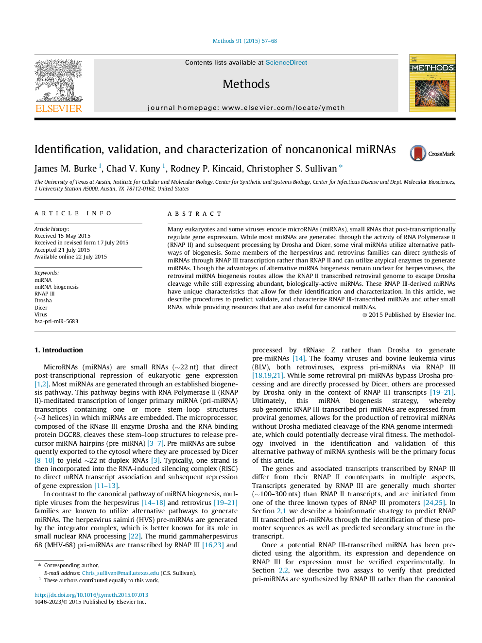 Identification, validation, and characterization of noncanonical miRNAs