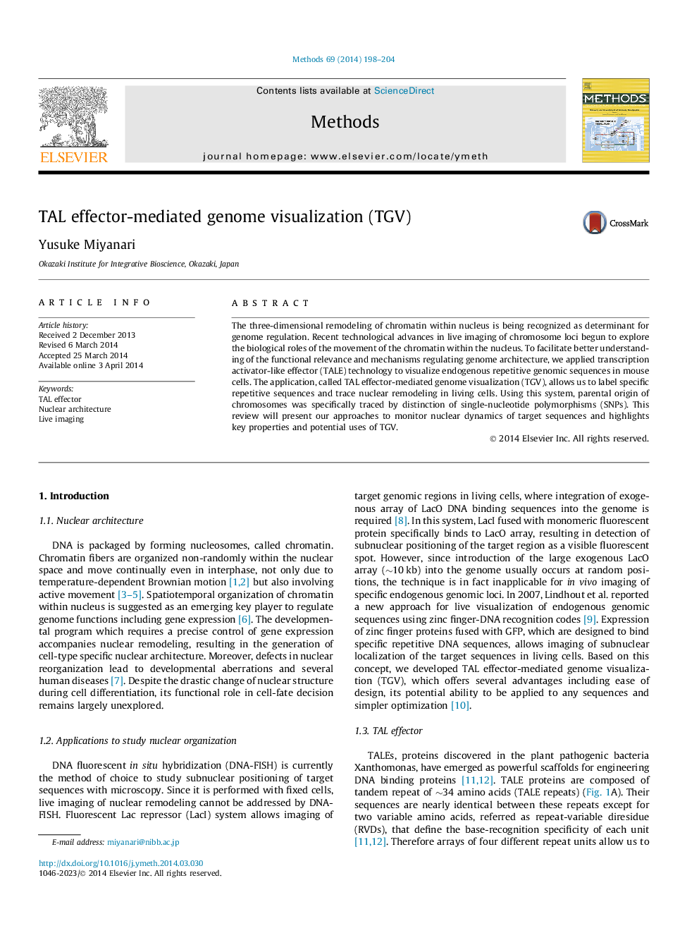 TAL effector-mediated genome visualization (TGV)