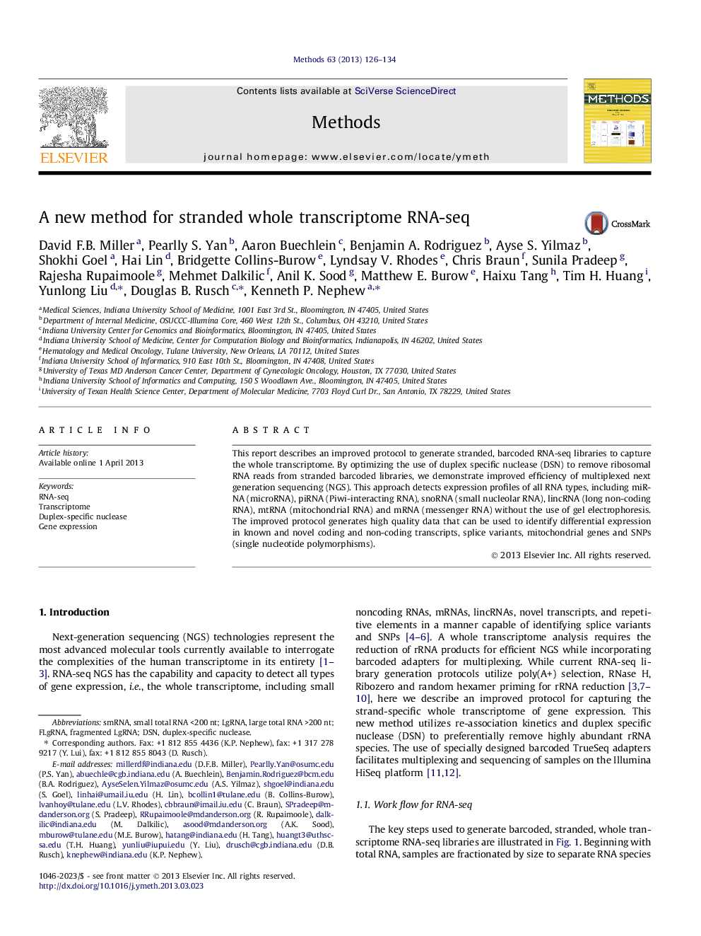 A new method for stranded whole transcriptome RNA-seq