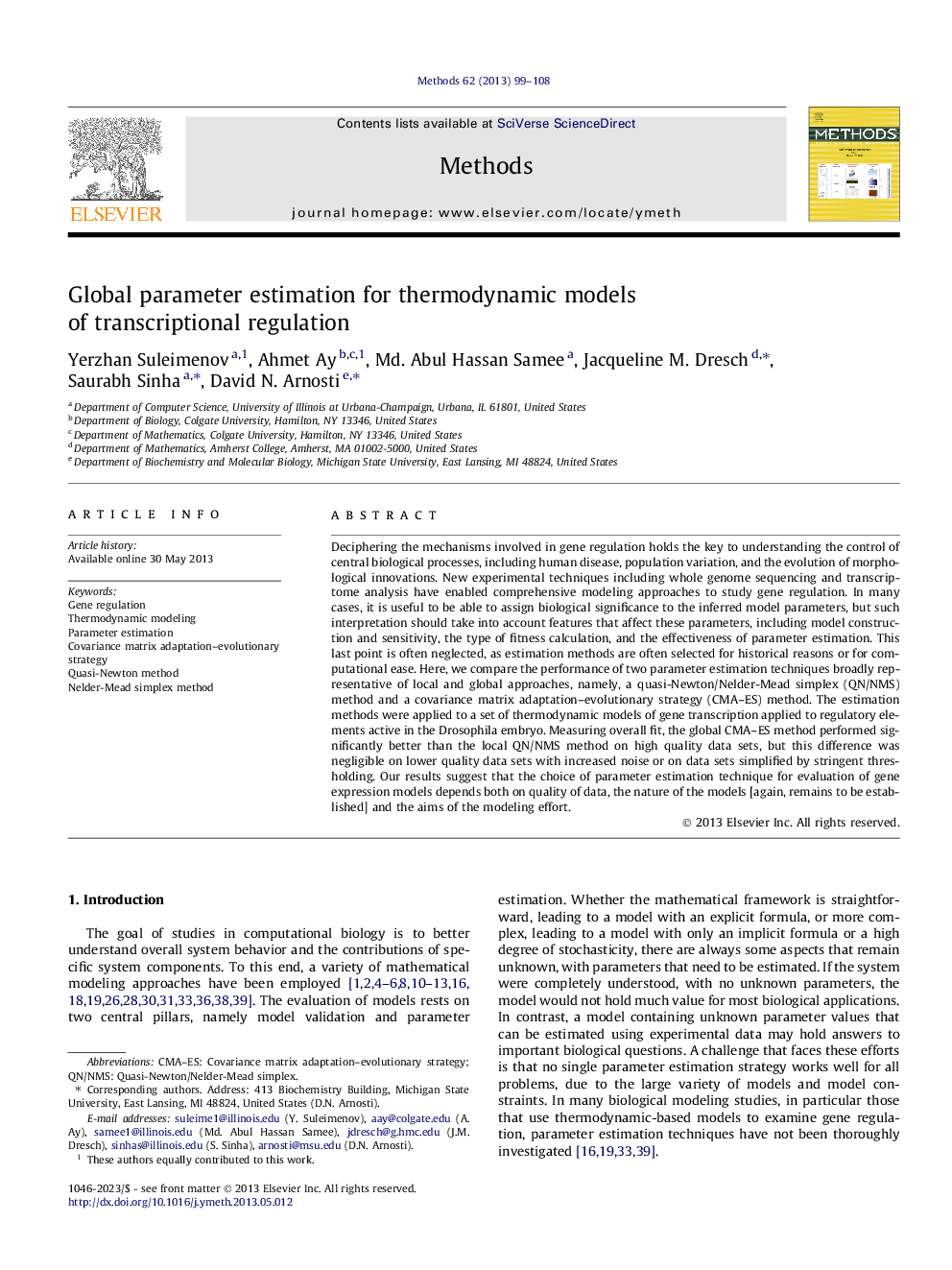 Global parameter estimation for thermodynamic models of transcriptional regulation