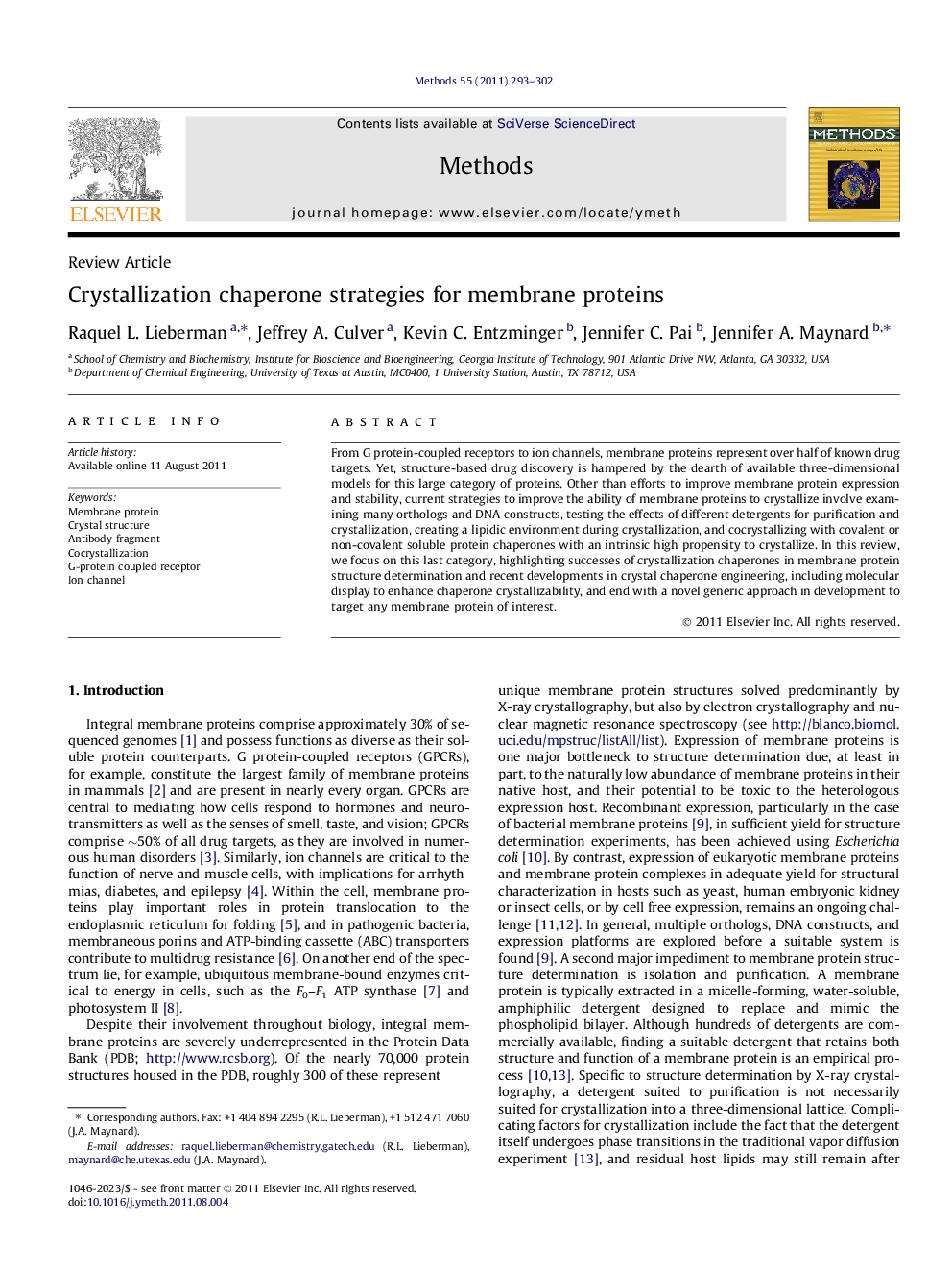 Crystallization chaperone strategies for membrane proteins