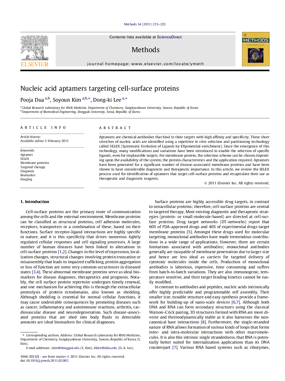 Nucleic acid aptamers targeting cell-surface proteins