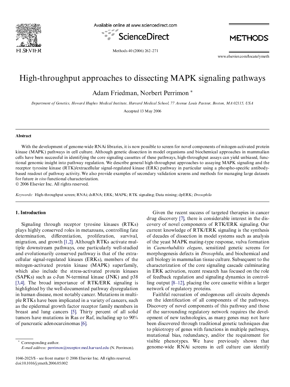 High-throughput approaches to dissecting MAPK signaling pathways