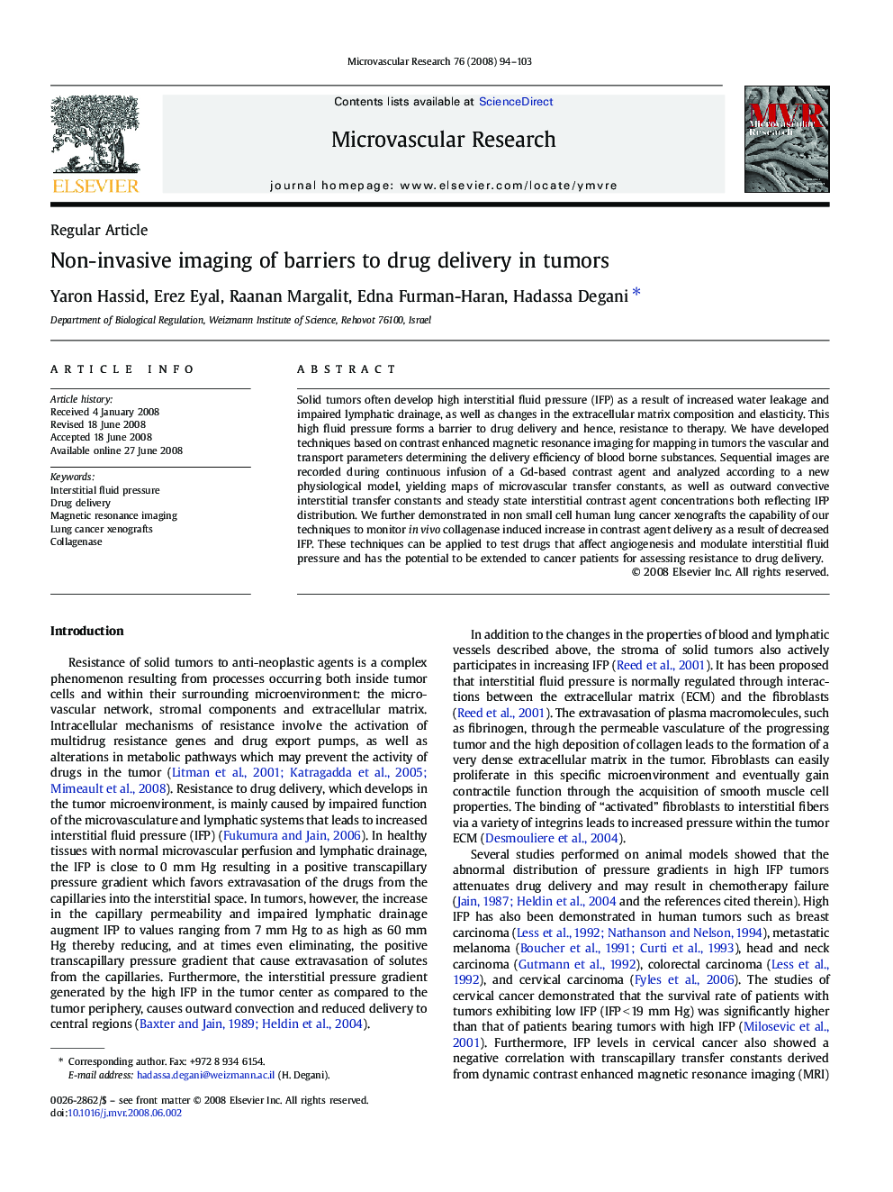 Non-invasive imaging of barriers to drug delivery in tumors