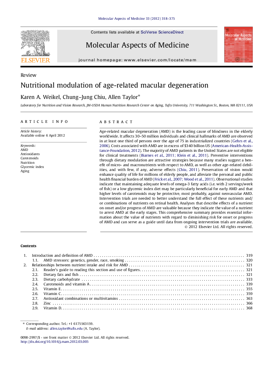 Nutritional modulation of age-related macular degeneration