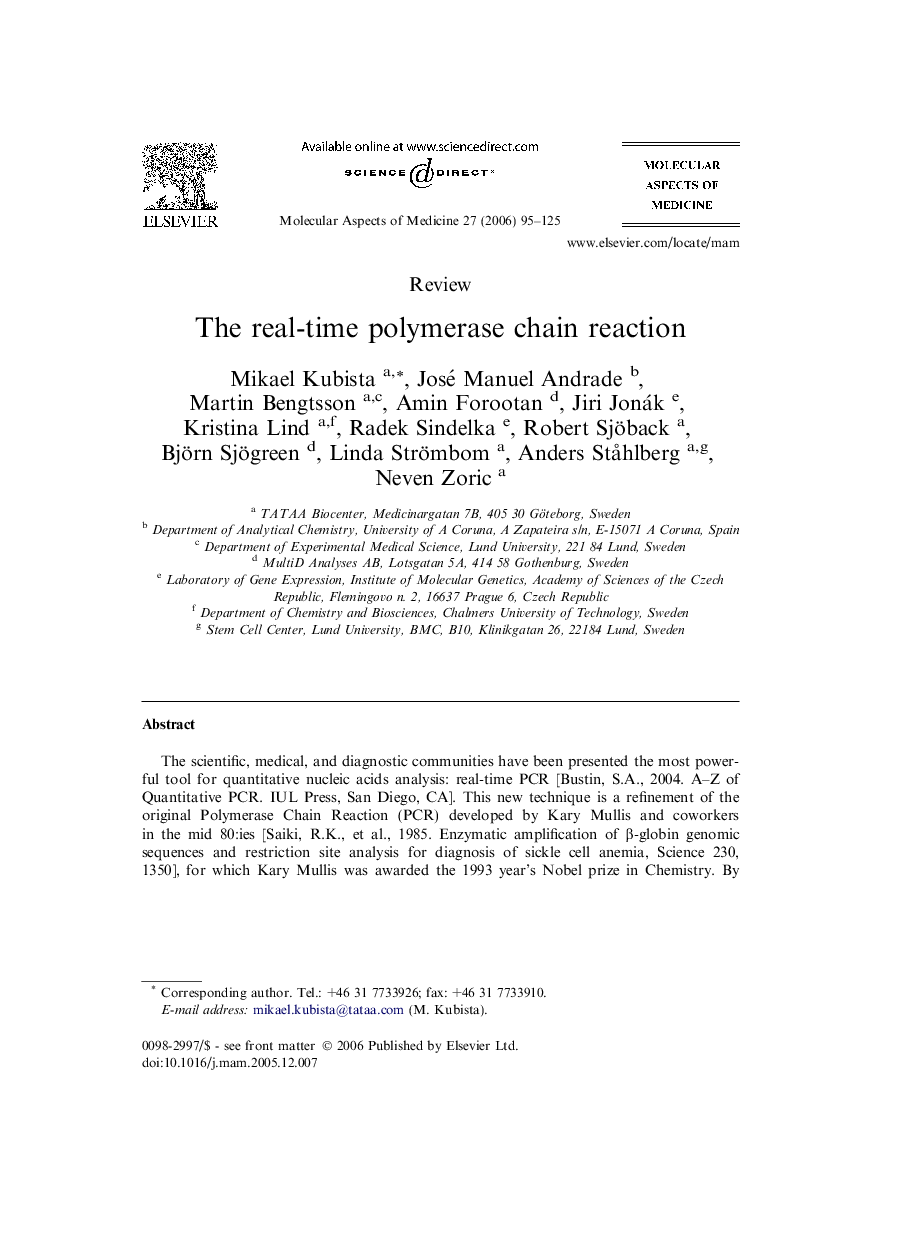 The real-time polymerase chain reaction