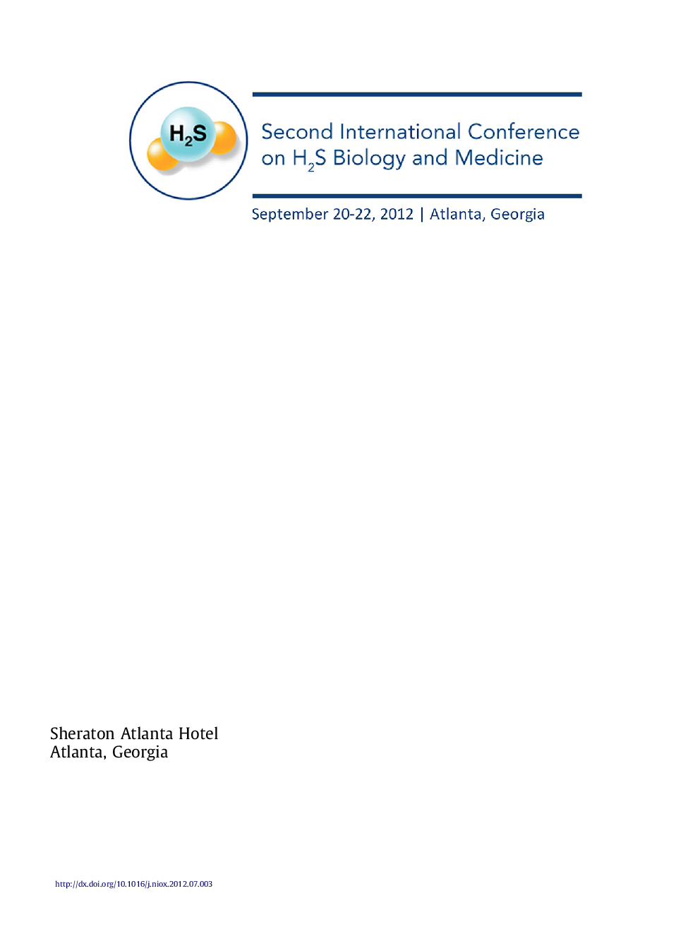 Second International Conference on H2S Biology and Medicine