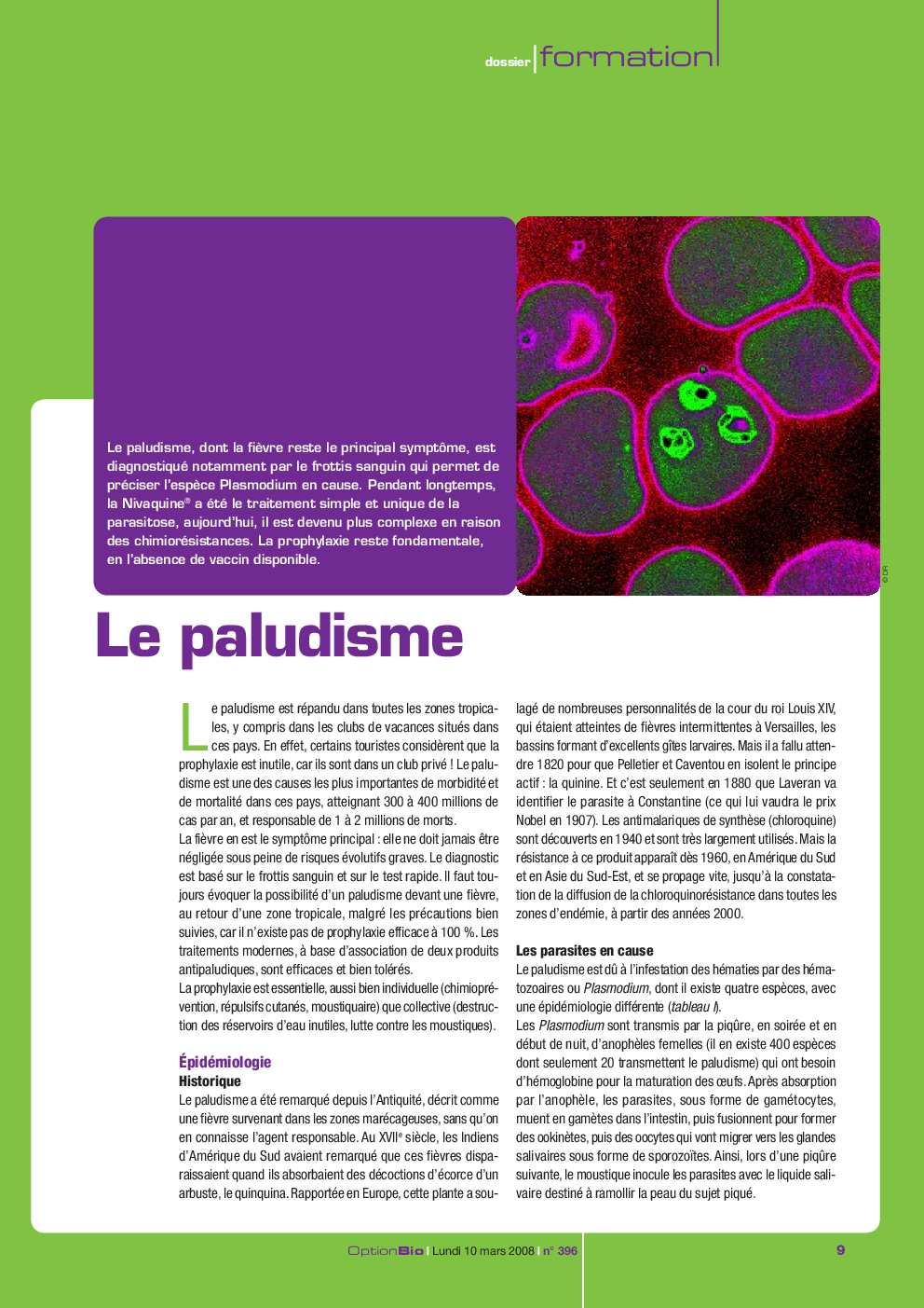 Le paludisme