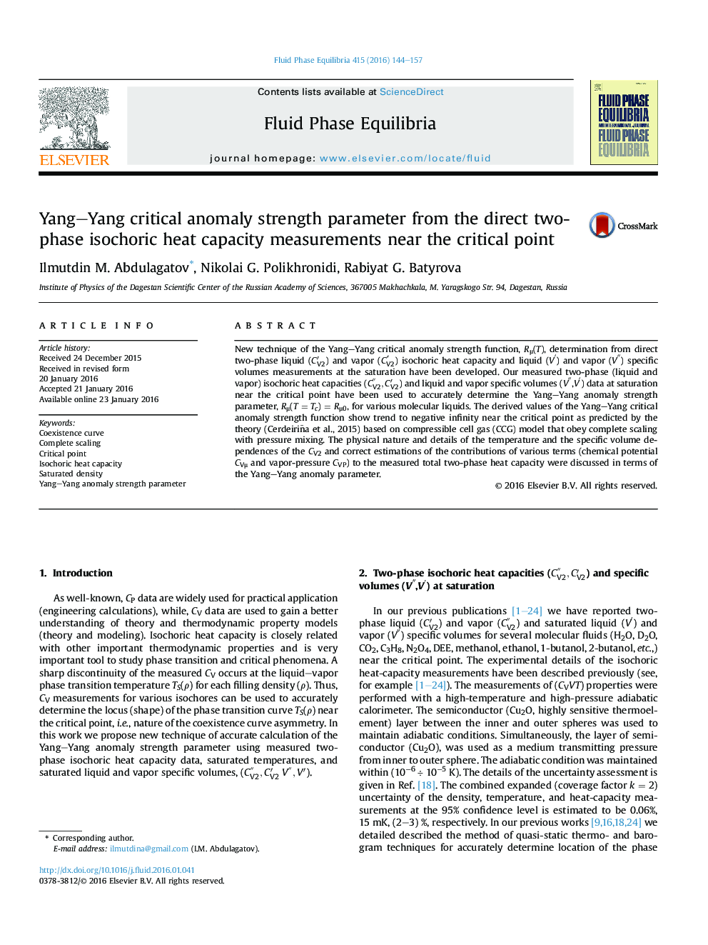 Yang–Yang critical anomaly strength parameter from the direct two-phase isochoric heat capacity measurements near the critical point