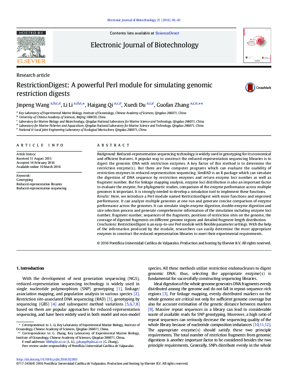 RestrictionDigest: A powerful Perl module for simulating genomic restriction digests 