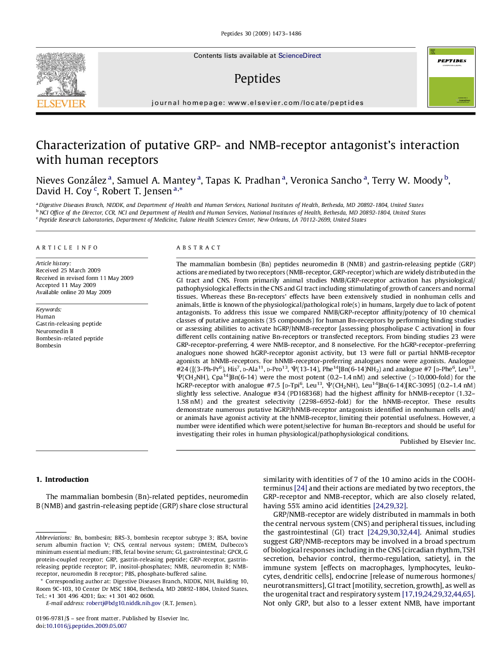 Characterization of putative GRP- and NMB-receptor antagonist's interaction with human receptors