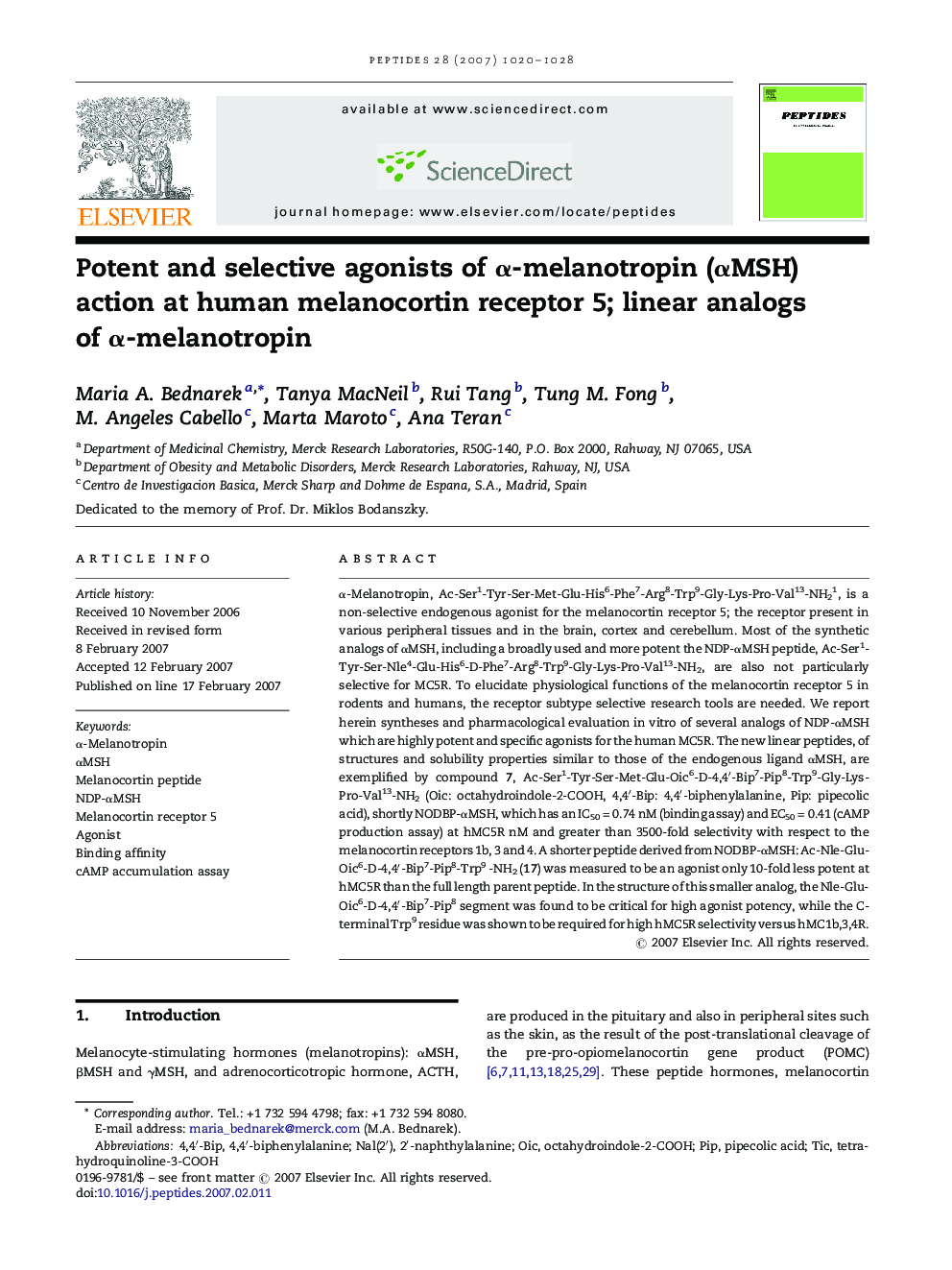 Potent and selective agonists of Î±-melanotropin (Î±MSH) action at human melanocortin receptor 5; linear analogs of Î±-melanotropin