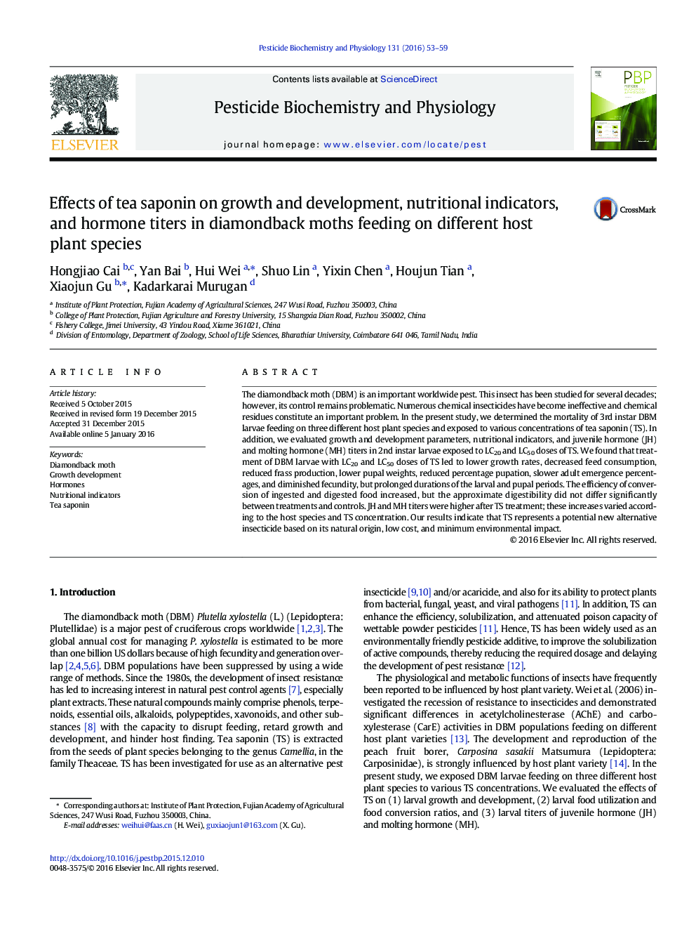 اثر ساپونین چای بر رشد و توسعه، شاخص های تغذیه ای و شاخص های هورمونی در پروتئین های گیاهی 