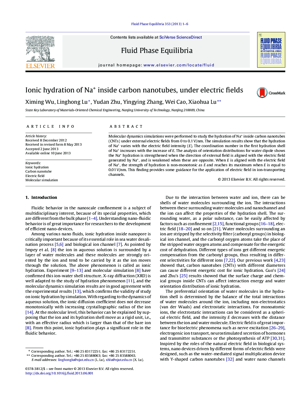 Ionic hydration of Na+ inside carbon nanotubes, under electric fields