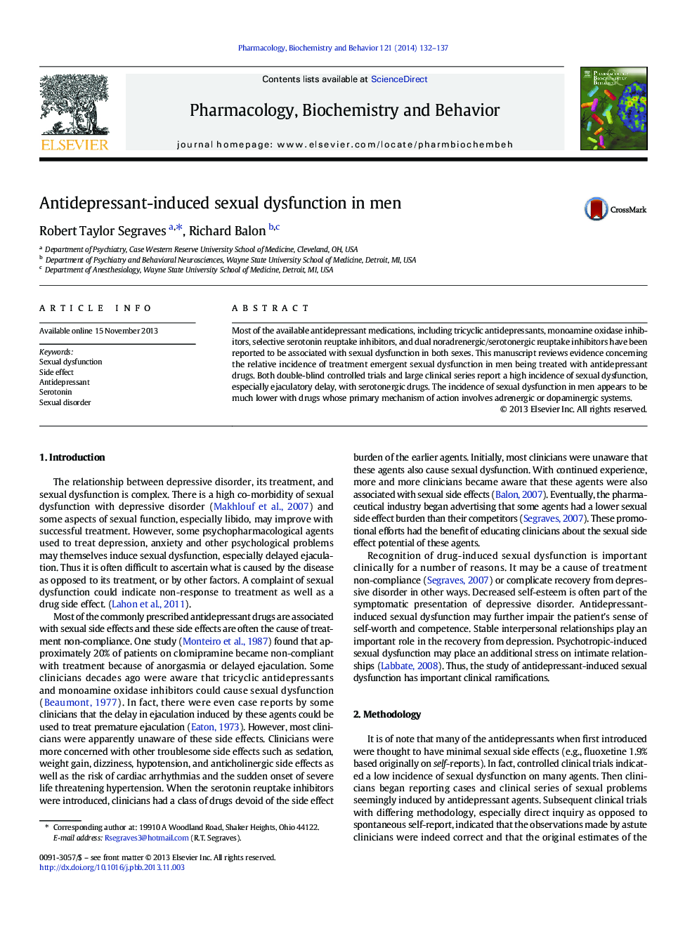 Antidepressant-induced sexual dysfunction in men