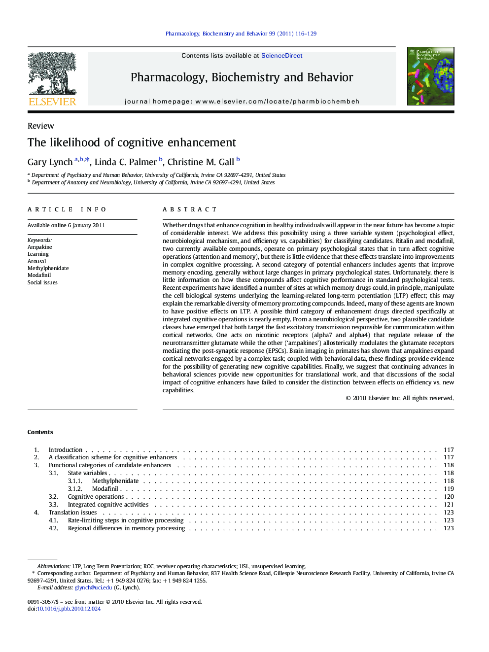 The likelihood of cognitive enhancement