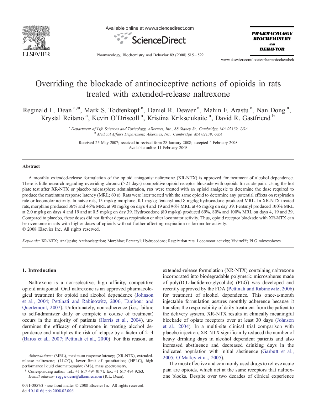 Overriding the blockade of antinociceptive actions of opioids in rats treated with extended-release naltrexone