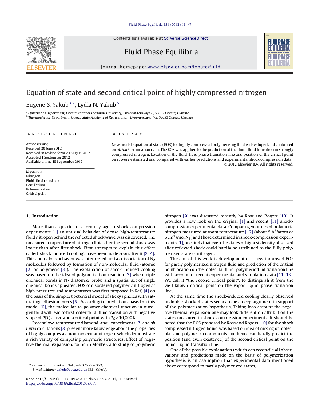 Equation of state and second critical point of highly compressed nitrogen