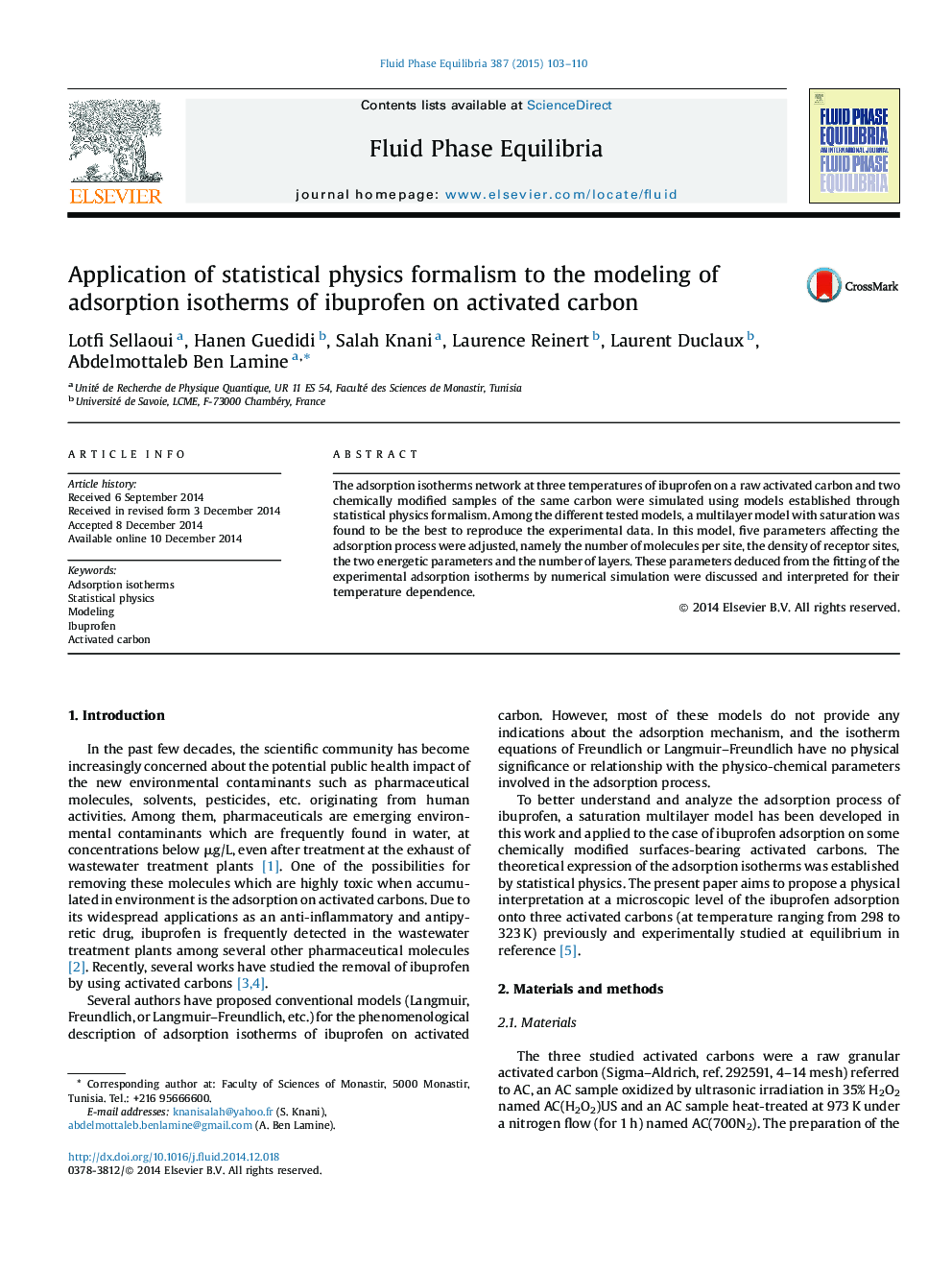 Application of statistical physics formalism to the modeling of adsorption isotherms of ibuprofen on activated carbon