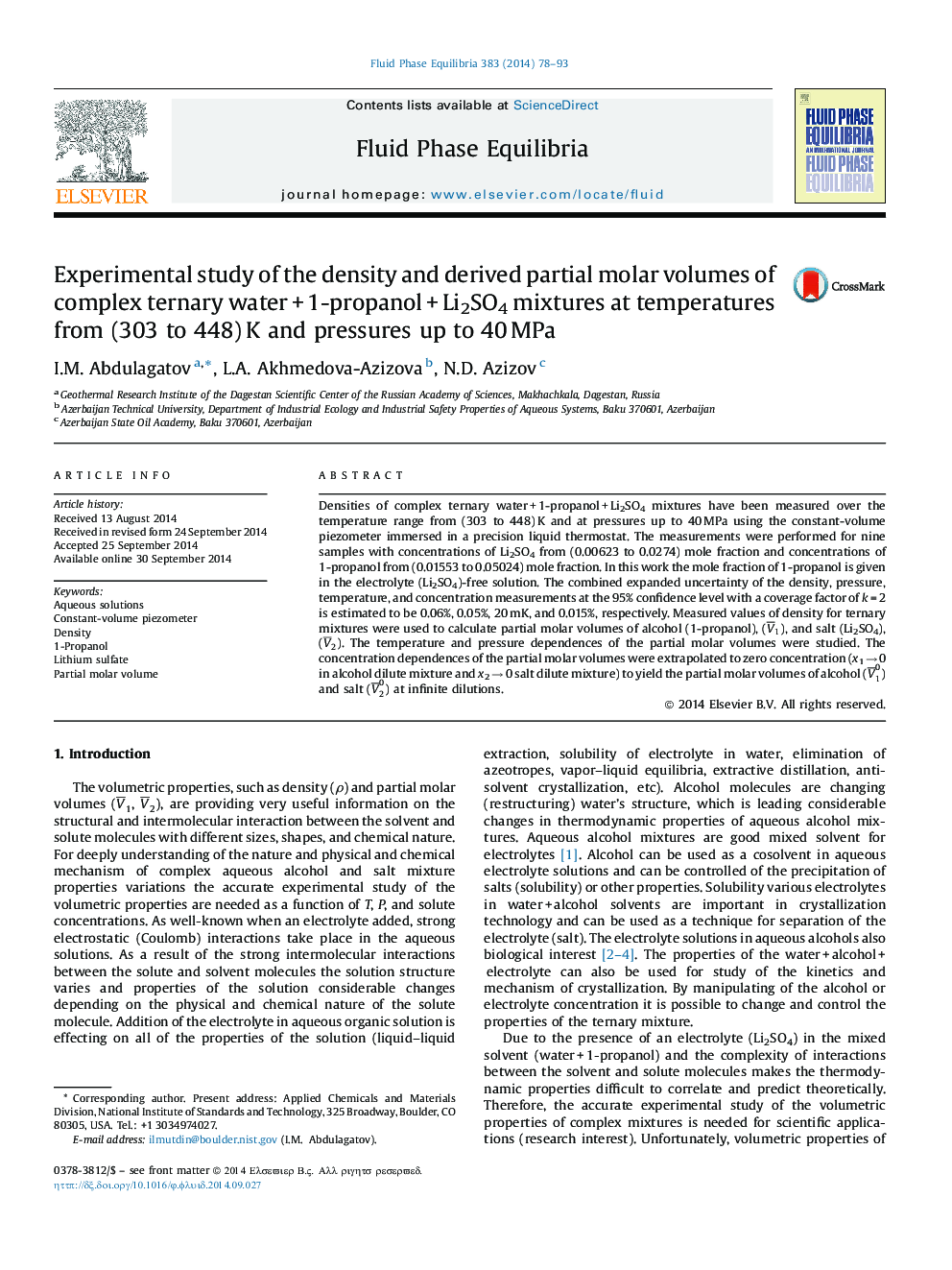 Experimental study of the density and derived partial molar volumes of complex ternary water + 1-propanol + Li2SO4 mixtures at temperatures from (303 to 448) K and pressures up to 40 MPa