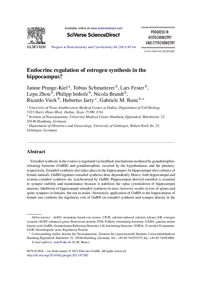 Endocrine regulation of estrogen synthesis in the hippocampus?