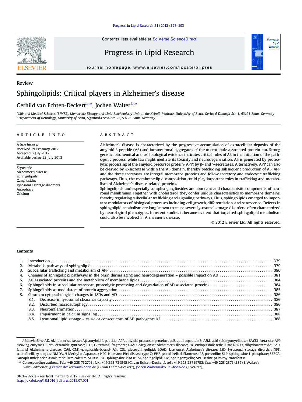 Sphingolipids: Critical players in Alzheimer’s disease