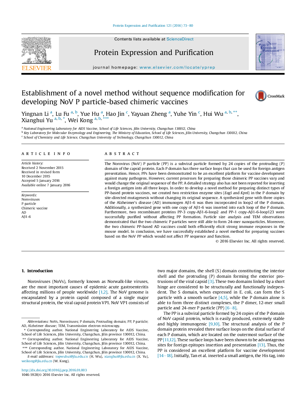 Establishment of a novel method without sequence modification for developing NoV P particle-based chimeric vaccines