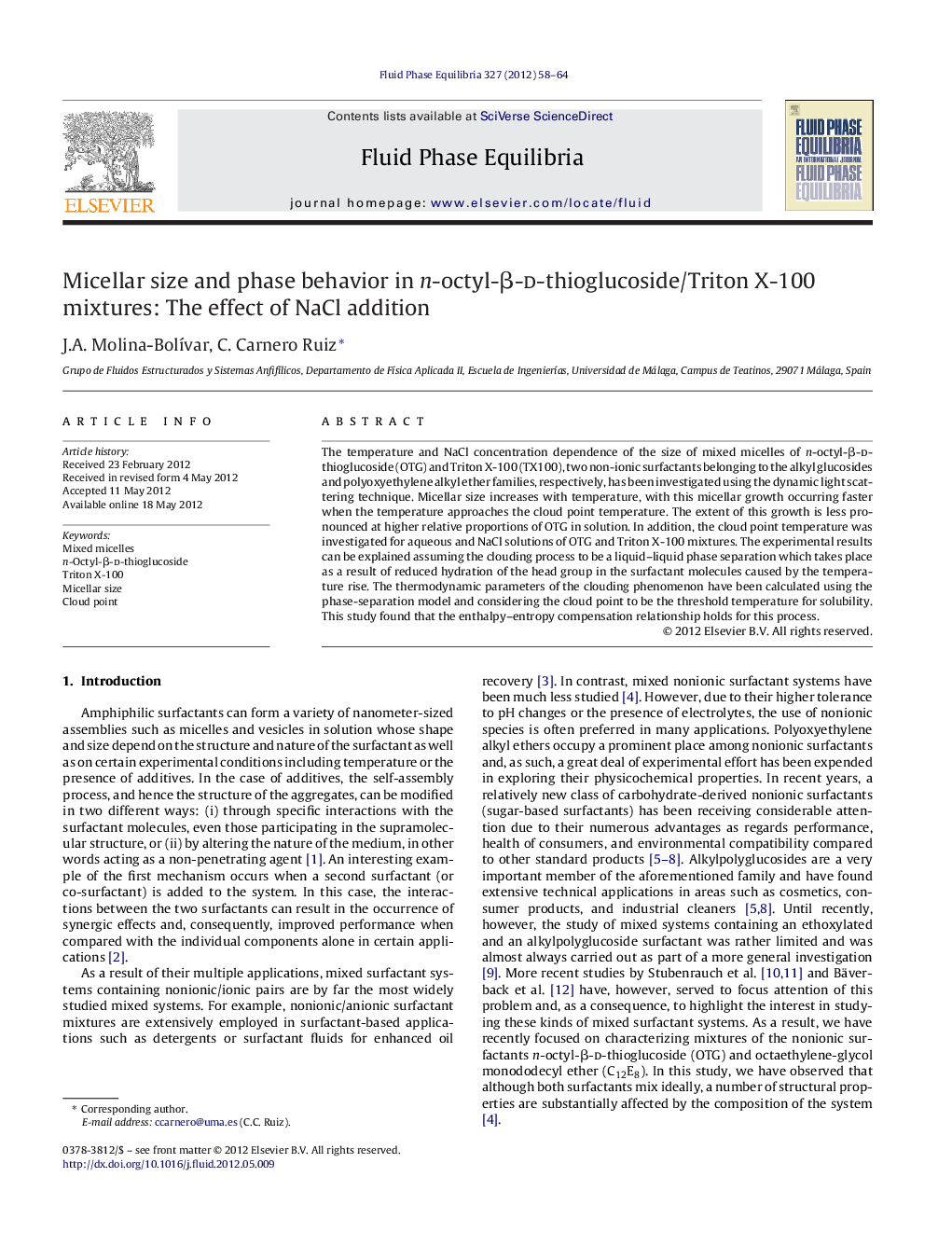 Micellar size and phase behavior in n-octyl-β-d-thioglucoside/Triton X-100 mixtures: The effect of NaCl addition